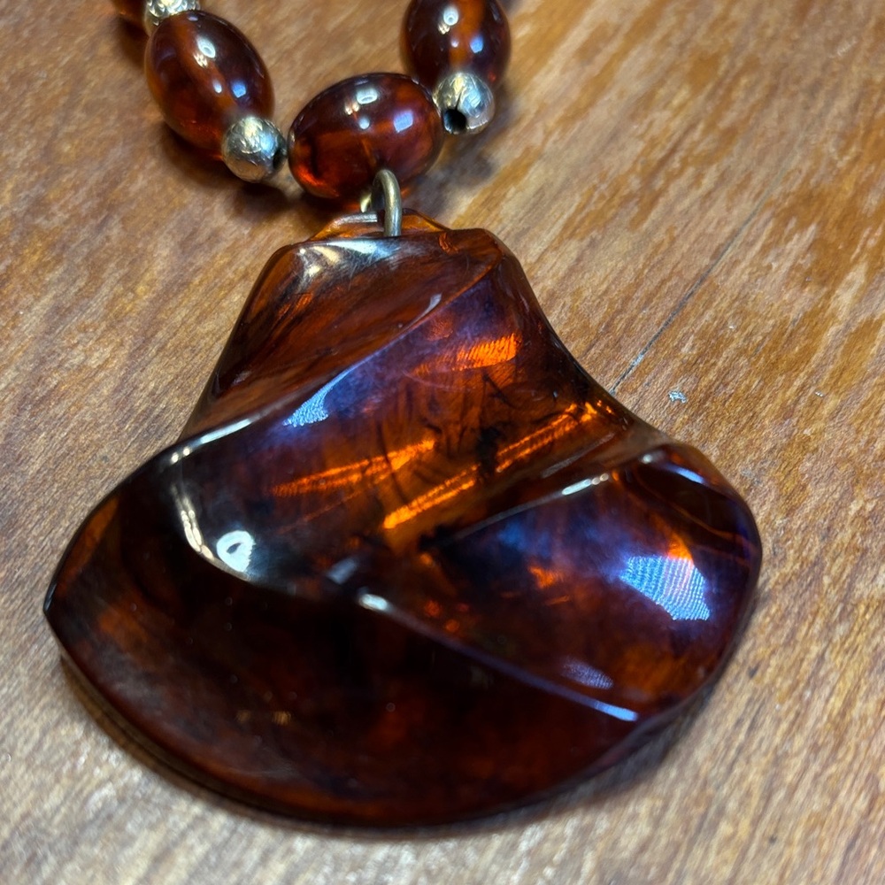 Accessocraft NYC faux amber necklace - Picture 2 of 11